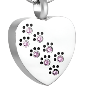 Prívesok na popol Srdce s kryštálmi