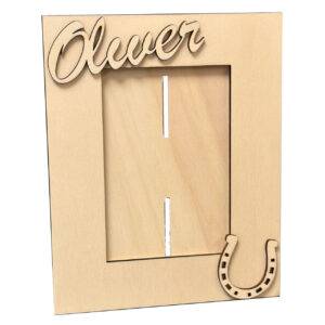 drevený rámik na fotku koňa