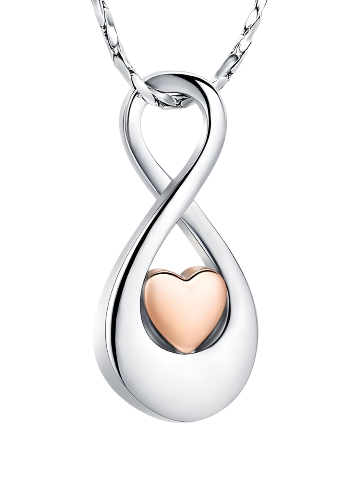 Prívesok na popol Infinity - Strieborný, Zlatý, Ružový – Obrázok 2