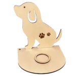 Svietnik z dreva pes