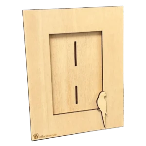 Drevenný rámik papagáj