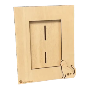 Drevenný rámik mačka